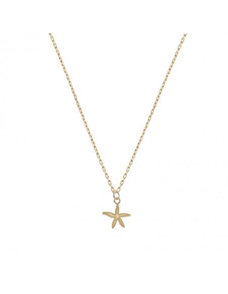 Cadena Con Colgante Estrella De Mar Oro 1ª Ley 18 Kilates