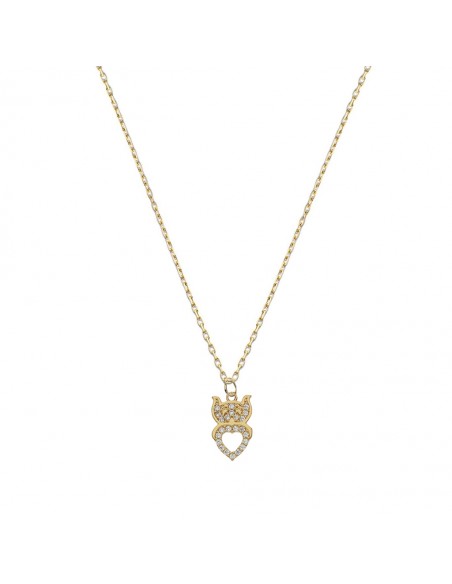 Cadena con Colgante Buho Oro 1ª Ley 18 Kilates