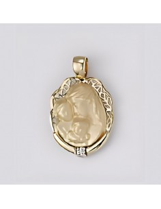 Medalla de la Madre Oro 1ª Ley 18K con Brillante - CM225 2