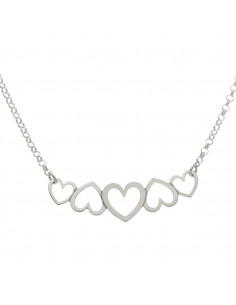 Gargantilla con Corazones en Plata 925mm | Joyería Lahoz