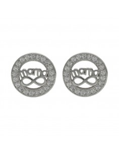 Pendientes Mamá + Infinito en Plata de Ley 925mm – AG1634