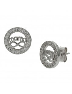 Pendientes Mamá + Infinito en Plata de Ley 925mm – AG1634 2