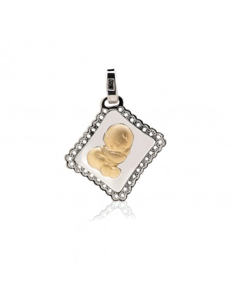 Colgante Madre Niño en Oro y Plata – CMP-83
