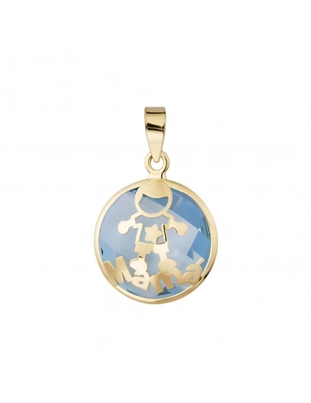 Colgante Madre Niño Oro 1ª Ley 18 Kilates