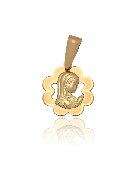 Medalla Virgen Niña Comunión Oro 18K – Regalo de Primera Comunión