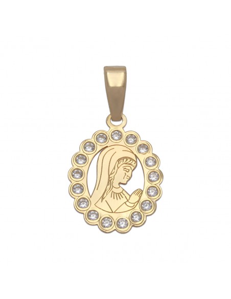 Medalla Virgen Niña Comunion Oro 1ª Ley 18 Kilates