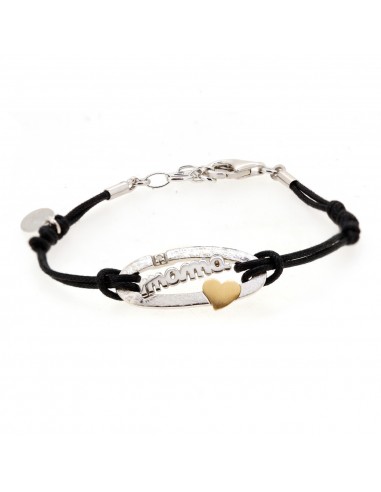 Pulsera Caucho Madre Oro y Plata