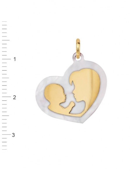 Medalla Madre Nacar Y Oro 1ª Ley 18 Kilates