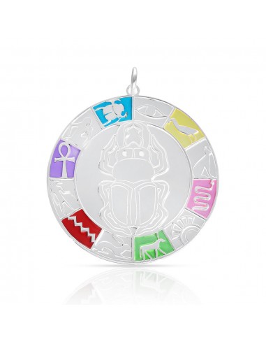 Colgante Escarabajo De La Suerte-Egipto Plata 1ª Ley 925mm
