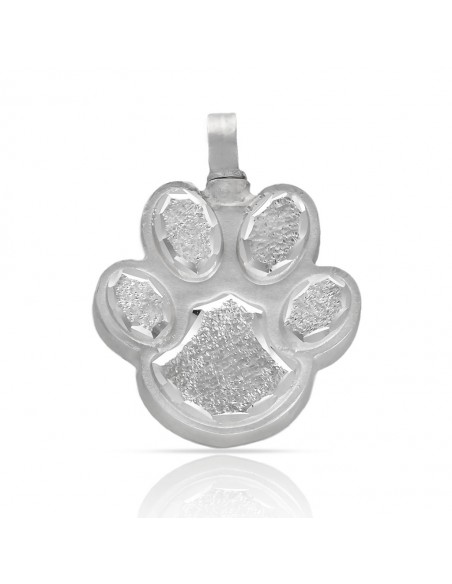 Colgante Guardacenizas Huella Perro Plata 1ª Ley 925mm