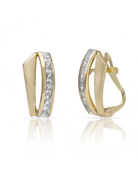 Pendientes Circonitas Oro 1ª Ley 18 Kilates