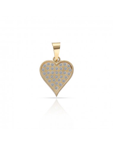 Colgante Corazon Circonitas Oro 1ª Ley 18 Kilates