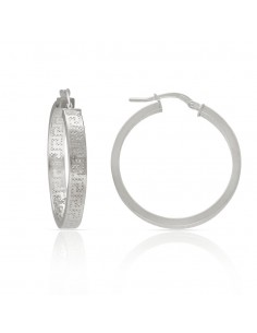Pendientes Aros Greca Plata 1ª Ley 925mm