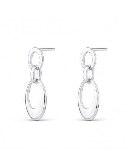 Pendientes plata 1° Ley rodiada