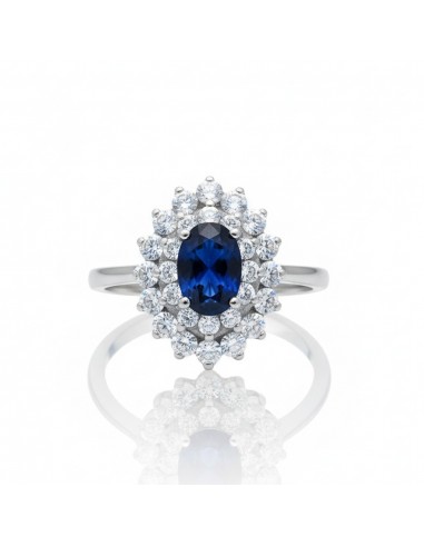 Sortija Brillantes Oro Blanco 1ª Ley 18 Kilates