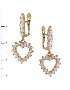 pendientes largos oro 1 ley 18 kilates