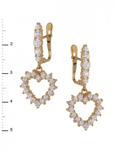 pendientes largos oro 1 ley 18 kilates