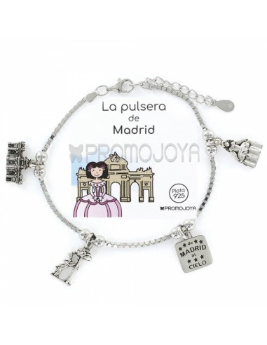 Pulsera Madrid Plata Rodiada 1ª Ley 925mm
