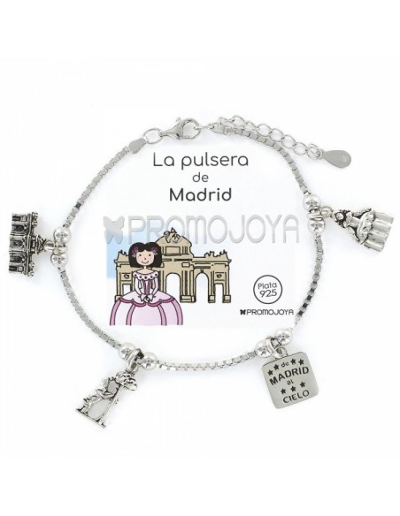 Pulsera Madrid Plata Rodiada 1ª Ley 925mm