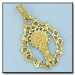 Medalla Silueta Virgen del Pilar Oro 1ª Ley