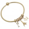Pulsera Flexible con Colgantes Oro 1ª Ley 18 Kilates