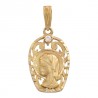 Medalla Virgen Niña Comunion Oro 1ª Ley 18 Kilates
