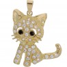 Colgante Gato Oro 1ª Ley 18 Kilates