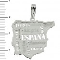 Colgante Mapa de España Plata 925mm