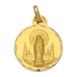 Medalla Virgen del Pilar Oro 1ª Ley 18 Kilates