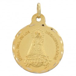 Medalla Virgen de los Desamparados Oro 1ª ley 18 Kilates